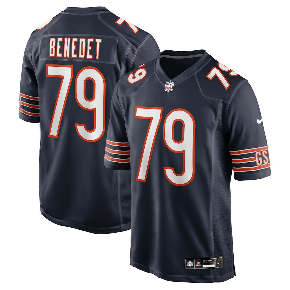 Nike Theo Benedet Chicago Bears Team Game Jersey Navy