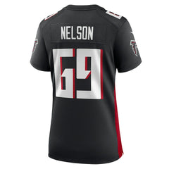 Nike Jack Nelson Atlanta Falcons Women's Team Game Jersey Black