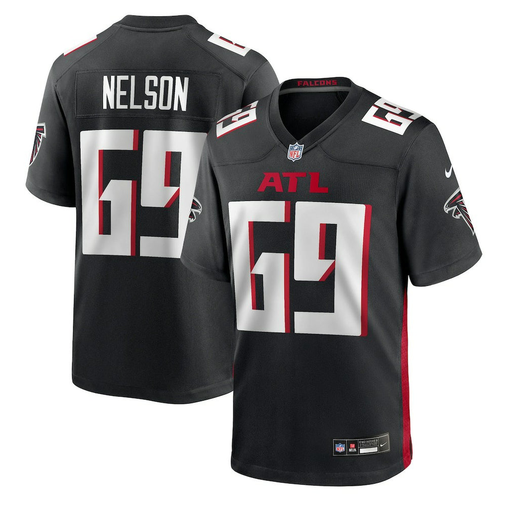 Nike Jack Nelson Atlanta Falcons Team Game Jersey Black