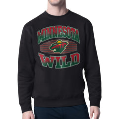 Minnesota Wild Starter Team Grit Graphic Fleece Pullover Sweatshirt - Black - NHL 203448441
