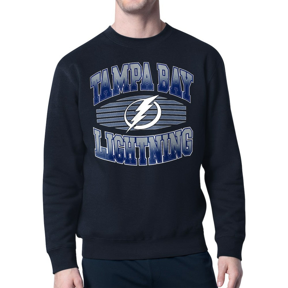 Tampa Bay Lightning Starter Team Grit Graphic Fleece Pullover Sweatshirt - Navy - NHL 203448452