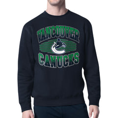 Vancouver Canucks Starter Team Grit Graphic Fleece Pullover Sweatshirt - Navy - NHL 203448454