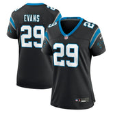 Nike Akayleb Evans Carolina Panthers Women's Team Game Jersey Black