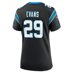 Nike Akayleb Evans Carolina Panthers Women's Team Game Jersey Black