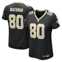 Nike Moliki Matavao New Orleans Saints Women's Team Game Jersey Black