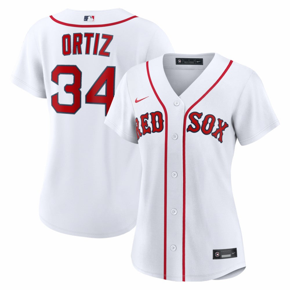 David Ortiz Boston Red Sox Nike Women's Home Replica Player Jersey - White - Nike Lifestyle