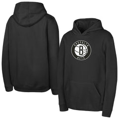 Brooklyn Nets Outerstuff Youth Logo Fleece Hoodie Black