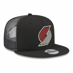 Portland Trail Blazers Core Logo Meshback 9FIFTY Snapback Hat Black | New Era for sale