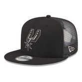 San Antonio Spurs Core Logo Meshback 9FIFTY Snapback Hat Black | New Era US