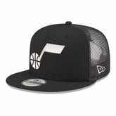Utah Jazz Core Logo Meshback 9FIFTY Snapback Hat Black | New Era
