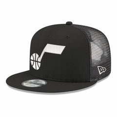 Utah Jazz Core Logo Meshback 9FIFTY Snapback Hat Black | New Era