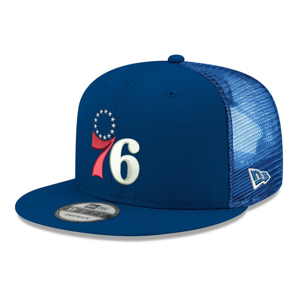 Philadelphia 76ers Core Logo Meshback 9FIFTY Snapback Hat Royal | New Era online