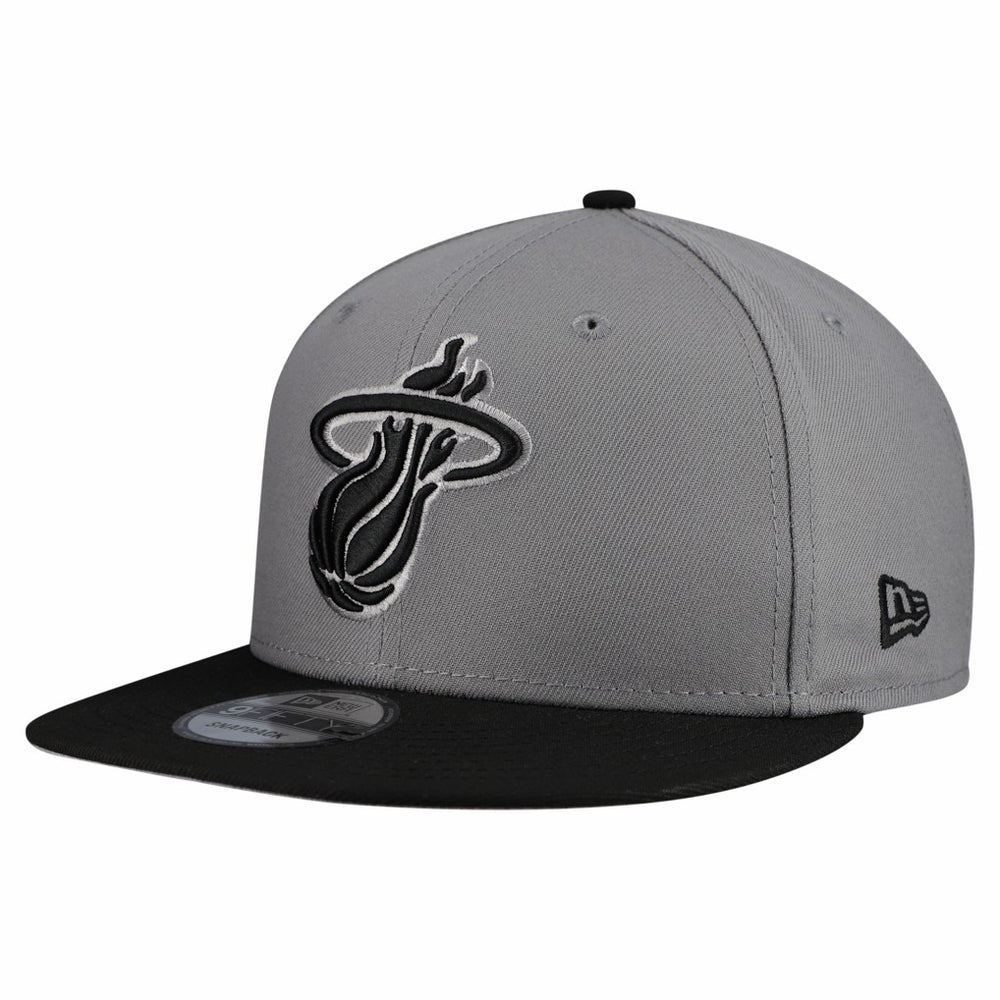 Miami Heat Core Logo Storm Gray Two-Tone 9FIFTY Snapback Hat Gray | New Era for sale