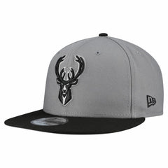Milwaukee Bucks Core Logo Storm Gray Two-Tone 9FIFTY Snapback Hat Gray | New Era Near Me