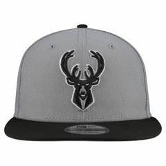 Milwaukee Bucks Core Logo Storm Gray Two-Tone 9FIFTY Snapback Hat Gray | New Era Near Me