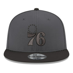 Philadelphia 76ers Logo 2-Tone 9FIFTY Snapback Hat Gray/Black | New Era Lifestyle
