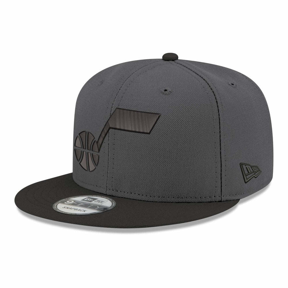 Utah Jazz Logo 2-Tone 9FIFTY Snapback Hat Gray/Black | New Era US