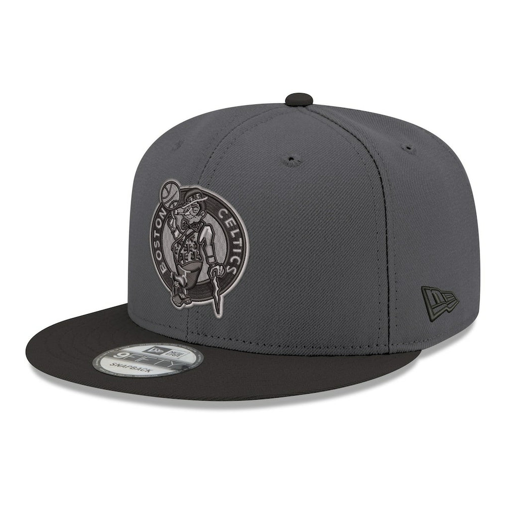 Boston Celtics Logo 2-Tone 9FIFTY Snapback Hat Gray/Black | New Era US