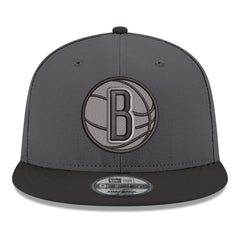 Brooklyn Nets Logo 2-Tone 9FIFTY Snapback Hat Gray/Black | New Era for sale