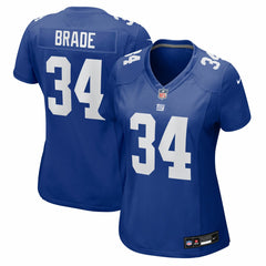 Nike Beau Brade New York Giants Women's Team Game Jersey Royal