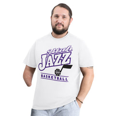 Utah Jazz G-III Sports by Carl Banks Adaptive Headliner T-Shirt White