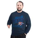 Oklahoma City Thunder G-III Sports by Carl Banks Adaptive Headliner Fleece Crewneck Sweatshirt Navy