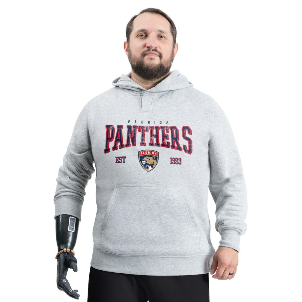 Florida Panthers G-III Sports by Carl Banks Adaptive Classic Team Spirit Fleece Hoodie - Gray - NHL 203456444