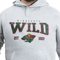 Minnesota Wild G-III Sports by Carl Banks Adaptive Classic Team Spirit Fleece Hoodie - Gray - NHL 203456446