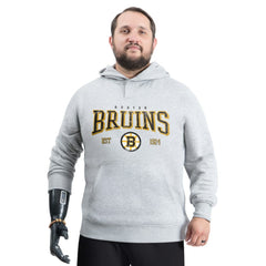 Boston Bruins G-III Sports by Carl Banks Adaptive Classic Team Spirit Fleece Hoodie - Gray - NHL 203456457