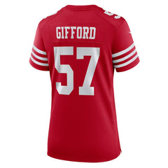 Nike Luke Gifford San Francisco 49ers Women's Team Game Jersey Scarlet