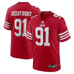 Nike Sam Okuayinonu San Francisco 49ers Team Game Jersey Scarlet