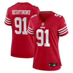 Nike Sam Okuayinonu San Francisco 49ers Women's Team Game Jersey Scarlet