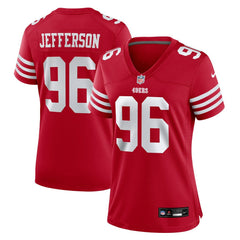 Nike Jordan Jefferson San Francisco 49ers Women's Team Game Jersey Scarlet