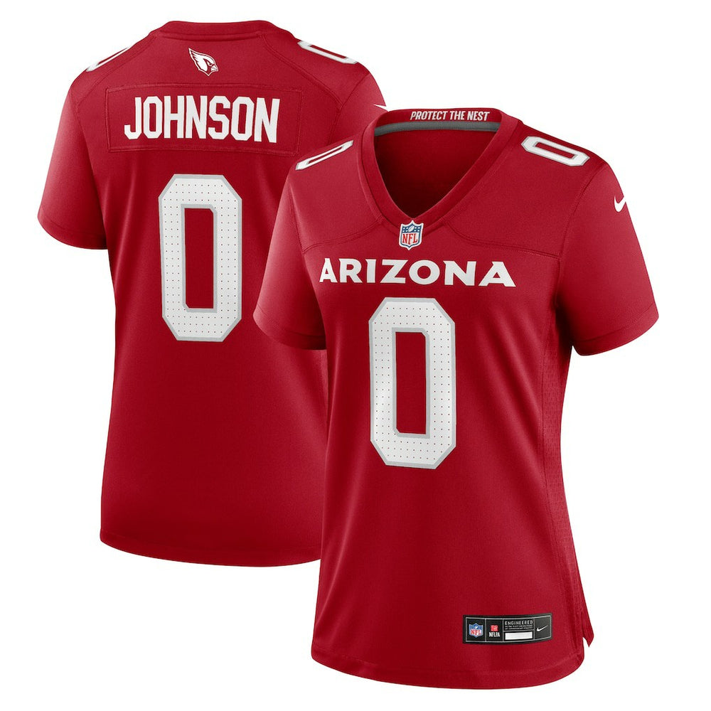 Nike Will Johnson Arizona Cardinals Women's Team Game Jersey Cardinal