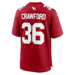 Nike Kitan Crawford Arizona Cardinals Team Game Jersey Cardinal