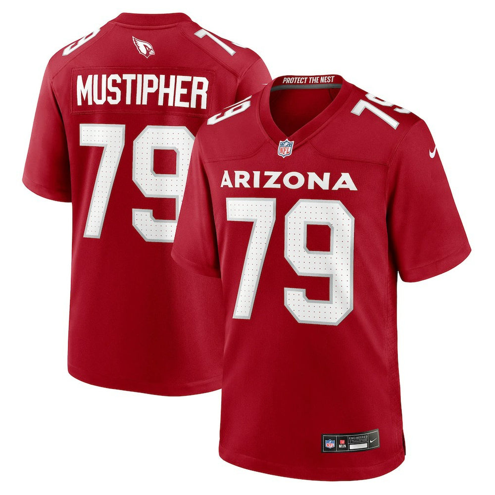 Nike PJ Mustipher Arizona Cardinals Team Game Jersey Cardinal