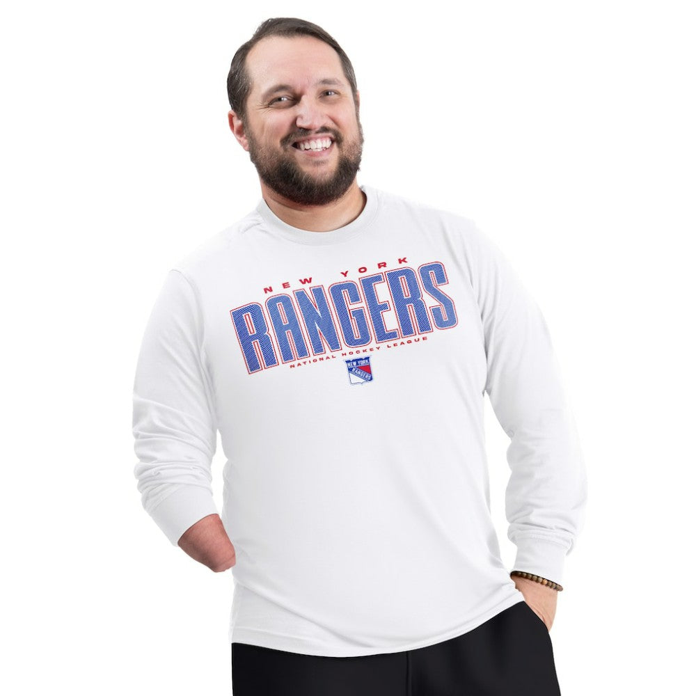 New York Rangers G-III Sports by Carl Banks Adaptive Mesh Effect Long Sleeve T-Shirt - White - NHL 203456844