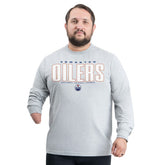 Edmonton Oilers G-III Sports by Carl Banks Adaptive Mesh Effect Long Sleeve T-Shirt - Gray - NHL 203456849
