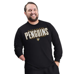 Pittsburgh Penguins G-III Sports by Carl Banks Adaptive Mesh Effect Long Sleeve T-Shirt - Black - NHL 203456861