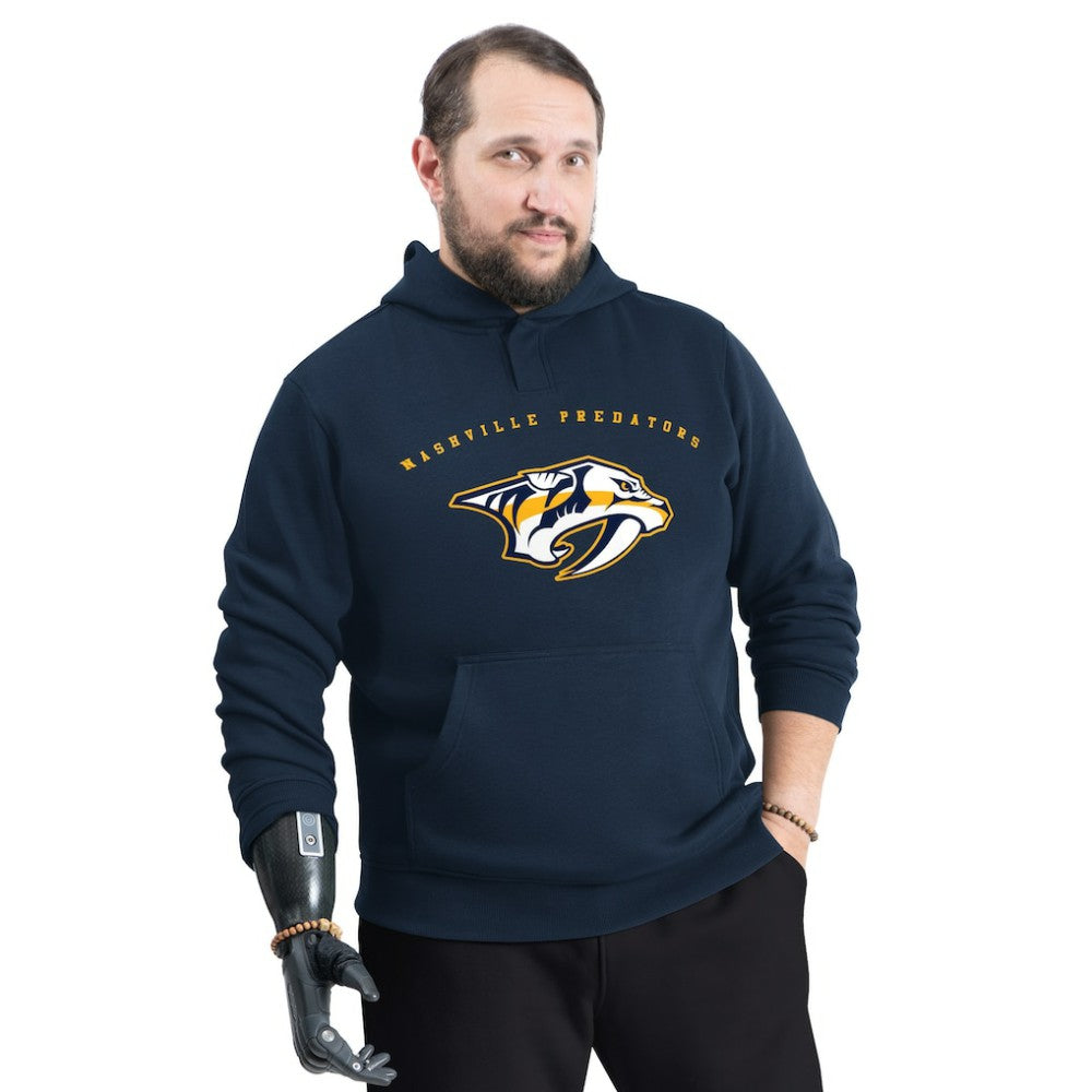 Nashville Predators G-III Sports by Carl Banks Adaptive Classic Team Arc Fleece Hoodie - Navy - NHL 203456965