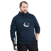 Vancouver Canucks G-III Sports by Carl Banks Adaptive Classic Team Arc Fleece Hoodie - Navy - NHL 203456971
