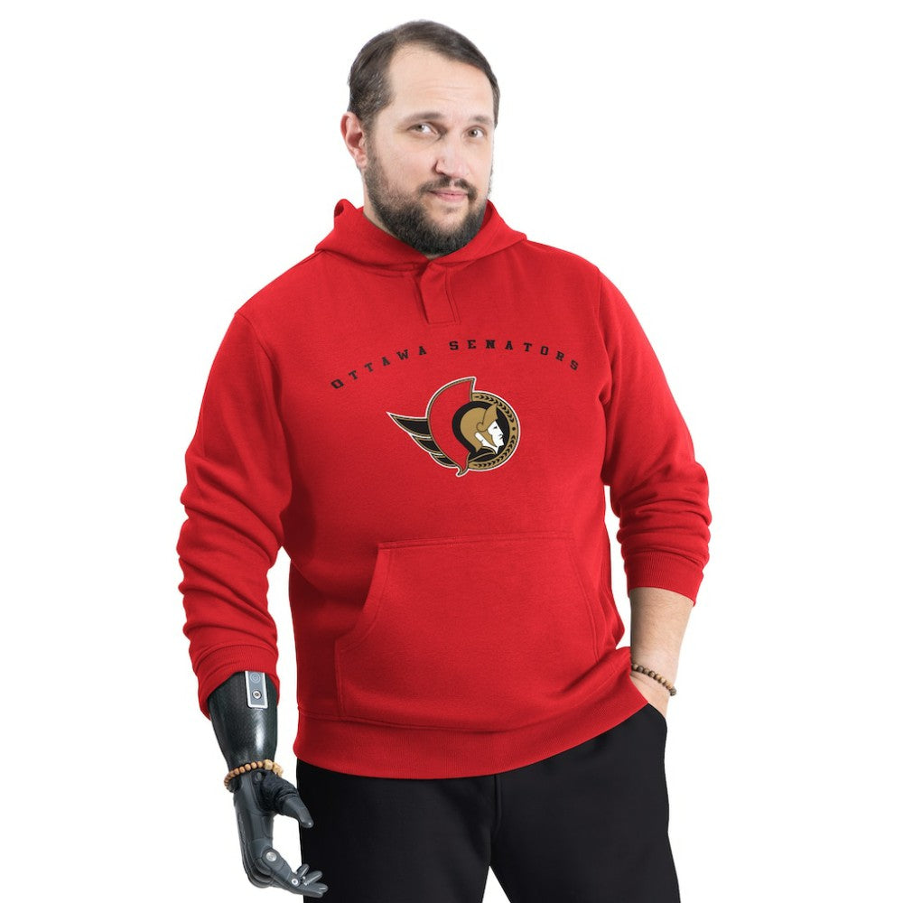 Ottawa Senators G-III Sports by Carl Banks Adaptive Classic Team Arc Fleece Hoodie - Red - NHL 203456973