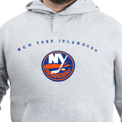 New York Islanders G-III Sports by Carl Banks Adaptive Classic Team Arc Fleece Hoodie - Gray - NHL 203456990