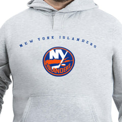New York Islanders G-III Sports by Carl Banks Adaptive Classic Team Arc Fleece Hoodie - Gray - NHL 203456990