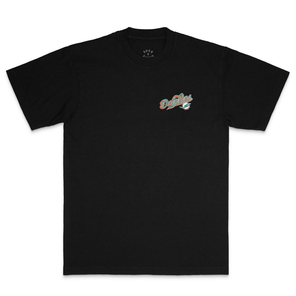 Miami Dolphins Born x Raised Unisex Pro Script T-Shirt Black