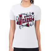 Washington Wizards G-III 4Her by Carl Banks Women's Super-Slim Fit Lightweight Roses Crew Neck T-Shirt White