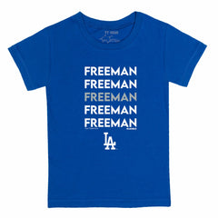 Freddie Freeman Los Angeles Dodgers Tiny Turnip Youth Stacked Graphic T-Shirt - Royal - MLB Sale