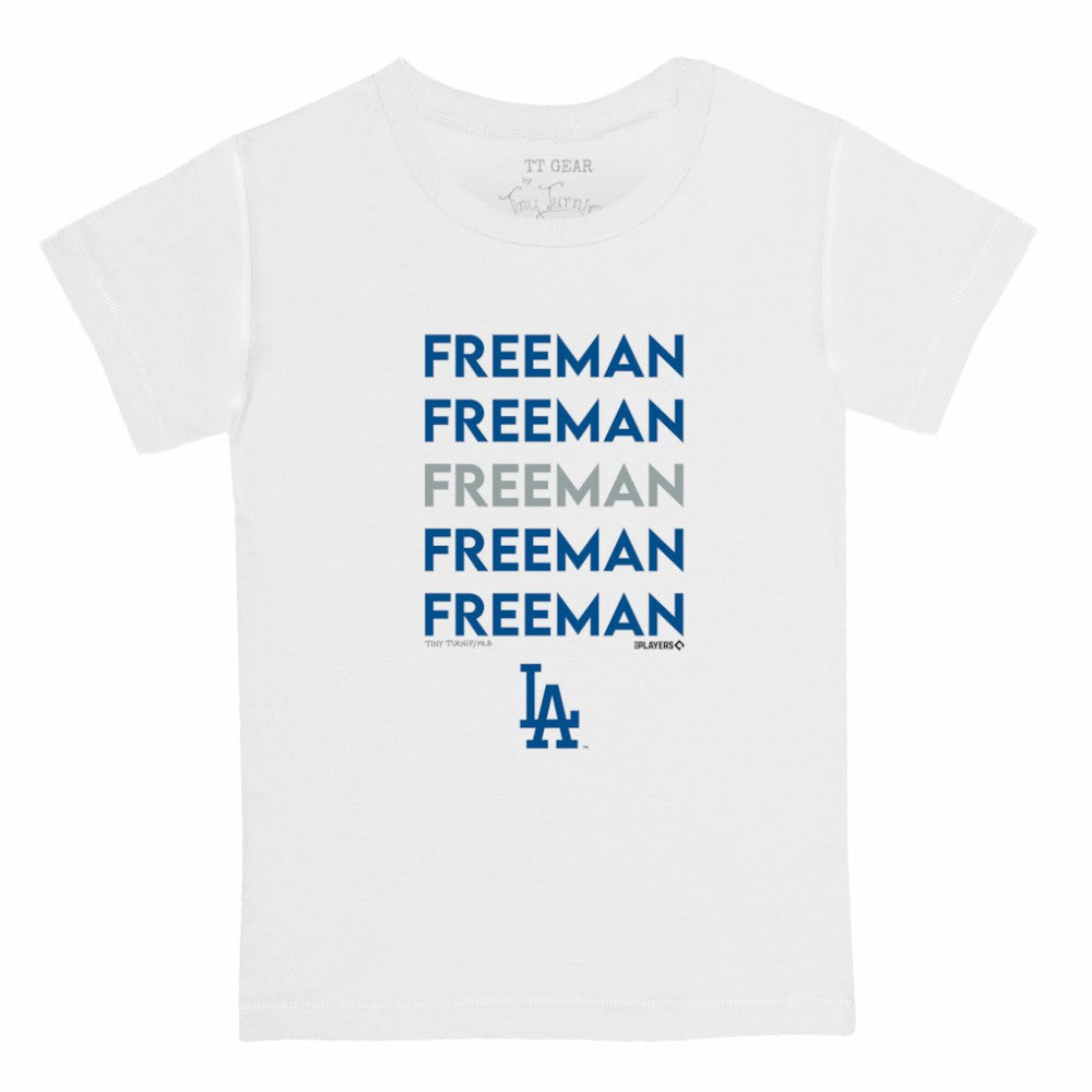Freddie Freeman Los Angeles Dodgers Tiny Turnip Youth Stacked Graphic T-Shirt - White - MLB on Sale