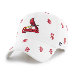 St. Louis Cardinals '47 Women's Confetti Clean Up Adjustable Hat - White - 47 brand Discount