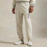 Yankees Polo Ralph Lauren Vintage Fleece Sweatpants - Cream - MLB Sale